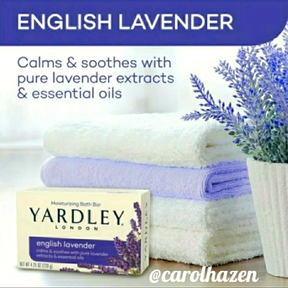 NEW 3 English Lavender Moisturizing Bath Face Bar Vintage Scent Sensitive Skin - Picture 1 of 10